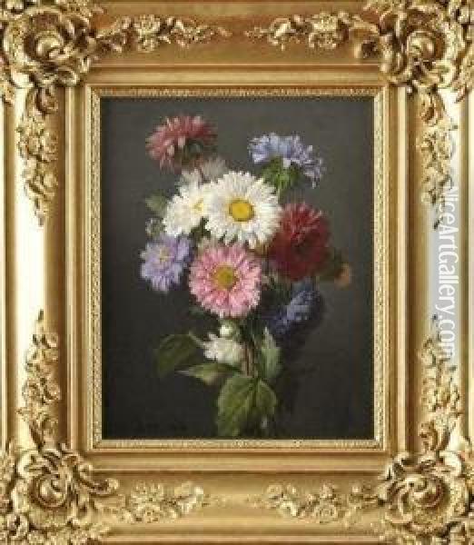 Bouquet De Reines Marguerites Oil Painting - Jules Sette