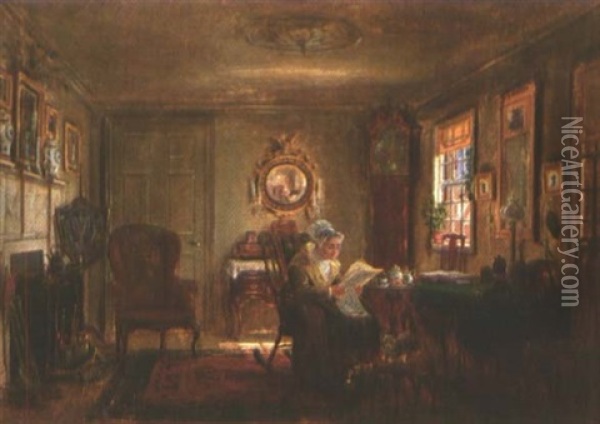 The Old Back Sitting Room Oil Painting - Edward Lamson Henry