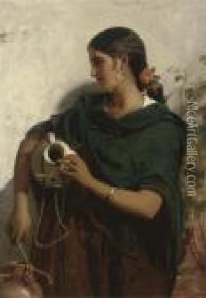 A Gypsy Water-carrier Of Seville Oil Painting - John Phillip