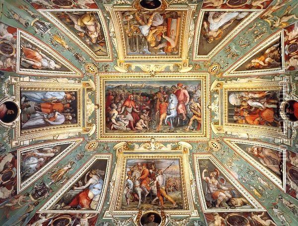 Ceiling decoration Oil Painting - Giorgio Vasari
