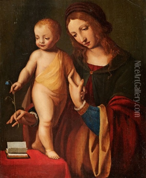 Madonna Und Kind Oil Painting - Bernardino Luini