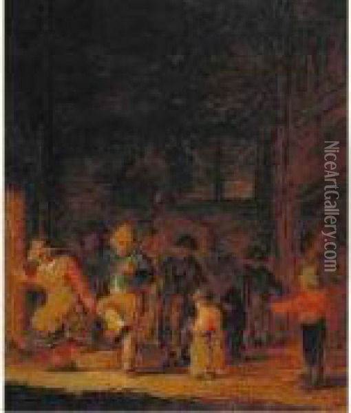 La Danse Dans La Taverne Oil Painting - Benjamin Gerritsz. Cuyp