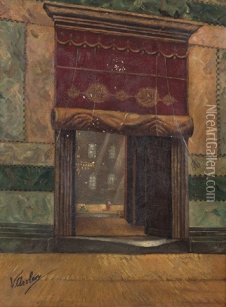Cami Girisi Oil Painting - Vicen Arslanyan