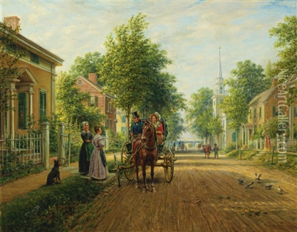 On The Way To Town Oil Painting - Edward Lamson Henry