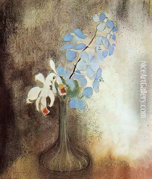 Orchids Oil Painting - Odilon Redon