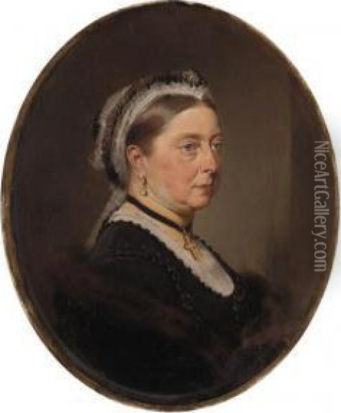 Queen Victoria Oil Painting - Baron Heinrich von Angeli