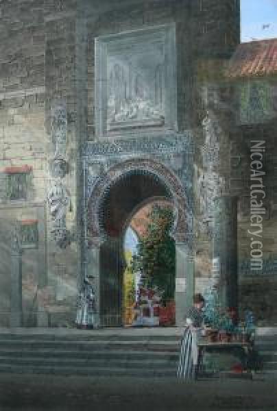 Gate Of Pardon, Seville Oil Painting - Paul Fletcher Watson