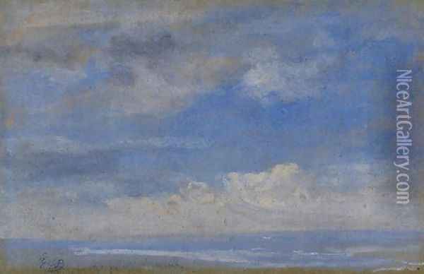 Clouds Oil Painting - Eugene Boudin