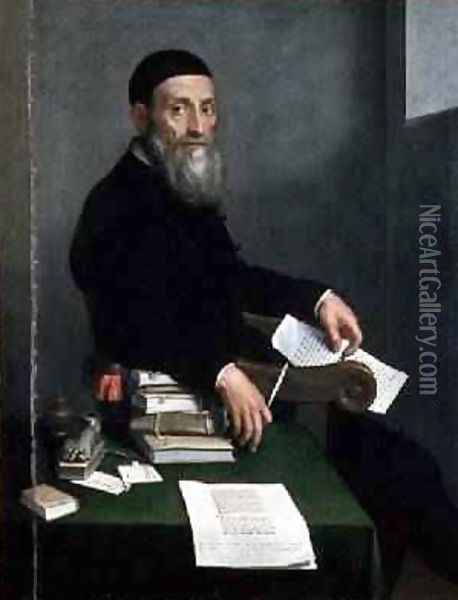 Portrait of Giovanni Bressani Oil Painting - Giovanni Battista Moroni