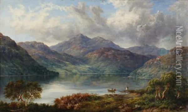 Loch Lubnaig Near Callender From The East Oil Painting - Kenneth Macleay
