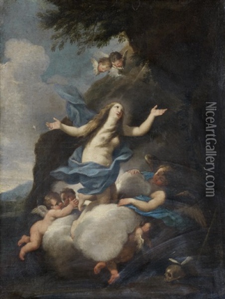 The Apotheosis Of Saint Mary Magdalen Oil Painting - Luigi Garzi