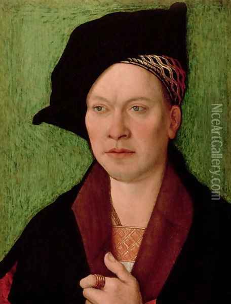 Portrait of a Gentleman, c.1520 Oil Painting - Bernhard Strigel