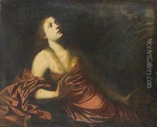 Paesaggio Con Maria Maddalena Oil Painting - Carlo Saraceni