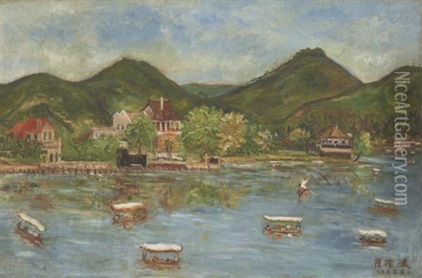 West Lake Oil Painting -  Chen Cheng-Po