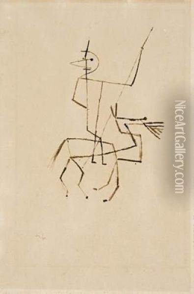 Horseman With Lancet Oil Painting - Paul Klee