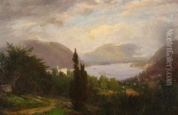 Landscape With A Mountain Lake Oil Painting - Francesco Annelli