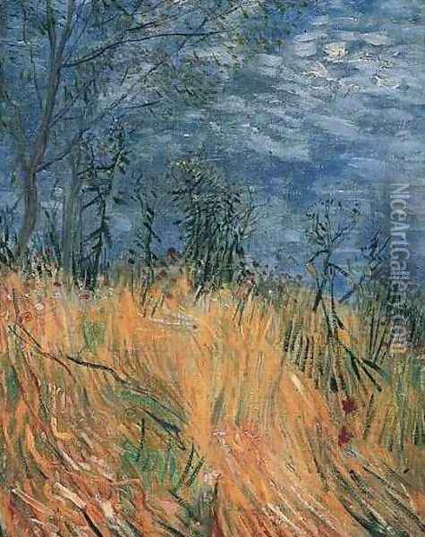 Edge Of A Wheatfield With Poppies Oil Painting - Vincent Van Gogh