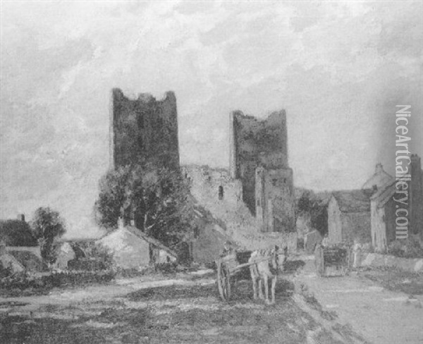 Bolton Castle Oil Painting - George Graham