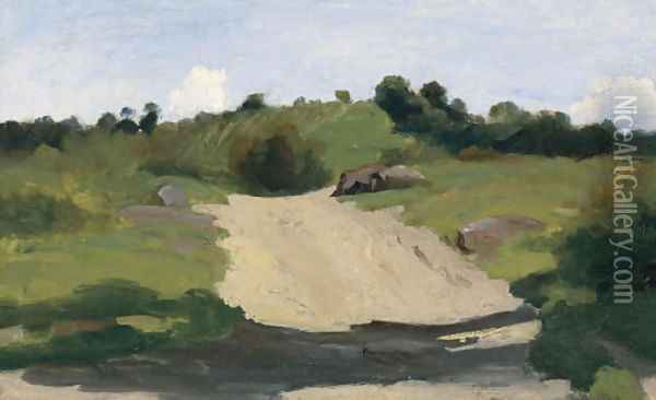 Un Chemin montant Oil Painting - Jean-Baptiste-Camille Corot