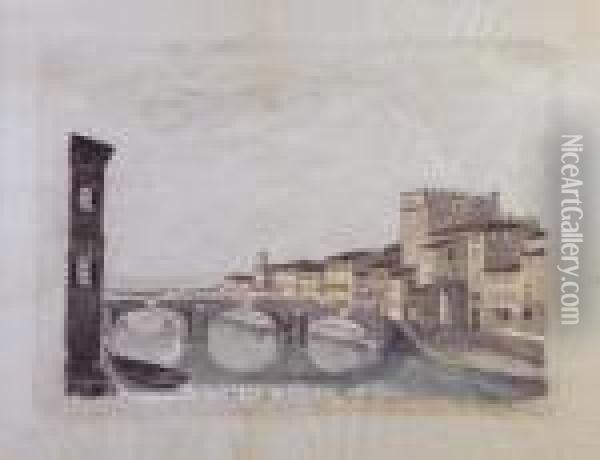 Ponte Santatrinita Oil Painting - Fabio Borbottoni