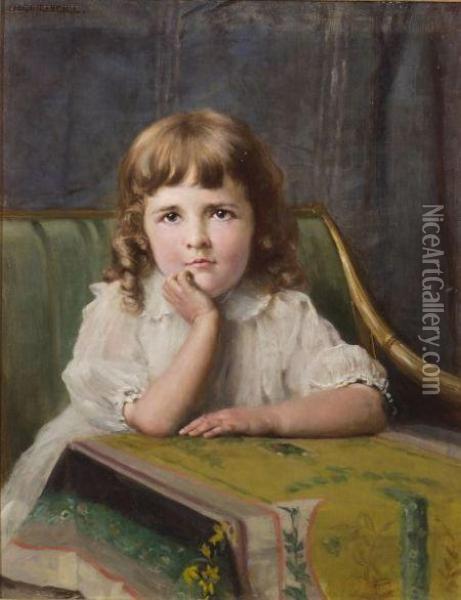 Portrait Of A Girl Oil Painting - Ignaz Marcel Gaugengigl