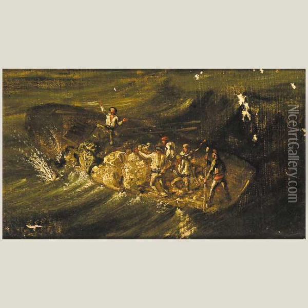 Remeros Oil Painting - Francisco De Goya y Lucientes