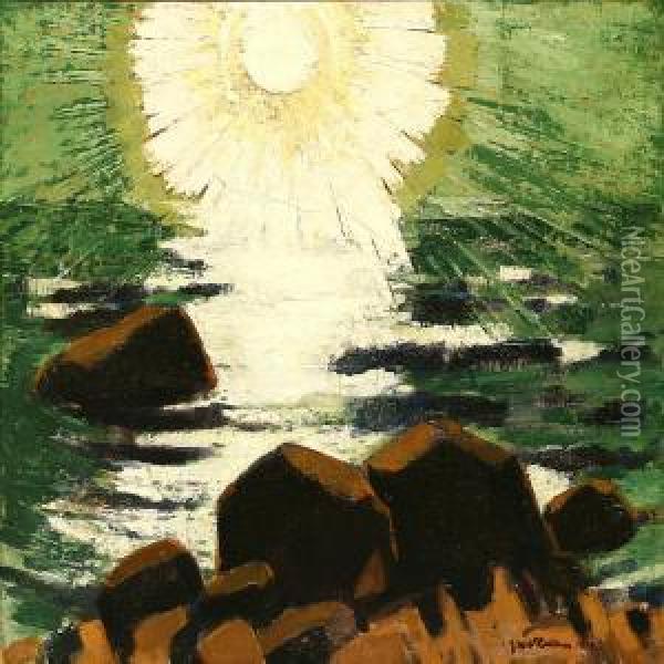 Sun Over The Sea Oil Painting - Ernst Zeuthen