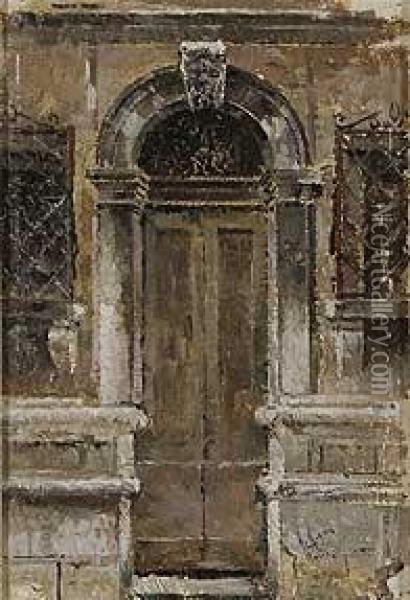 Puerta De Casa Veneciana Oil Painting - Antonio Reina