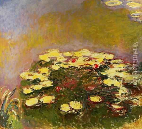 Water-Lilies5 1914-1917 Oil Painting - Claude Oscar Monet