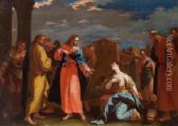 Christus Und Die Kanaanaische Frau (matthaus 15, 21-28) Oil Painting - Sebastiano Ricci