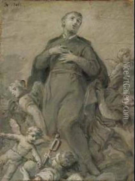 San Gaetano Oil Painting - Filippo Pedrini