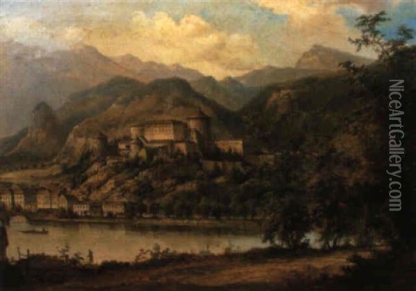 Blick Auf Die Festung Kufstein Oil Painting - Raimund Volanek