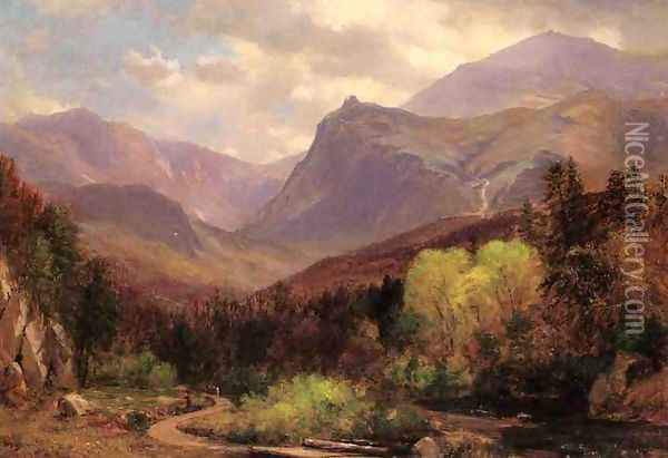 Tuckermans Ravine and Mount Washington Oil Painting - Samuel Lancaster Gerry