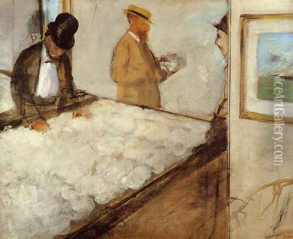 Cotton Merchants in New Orleans, 1873 Oil Painting - Edgar Degas