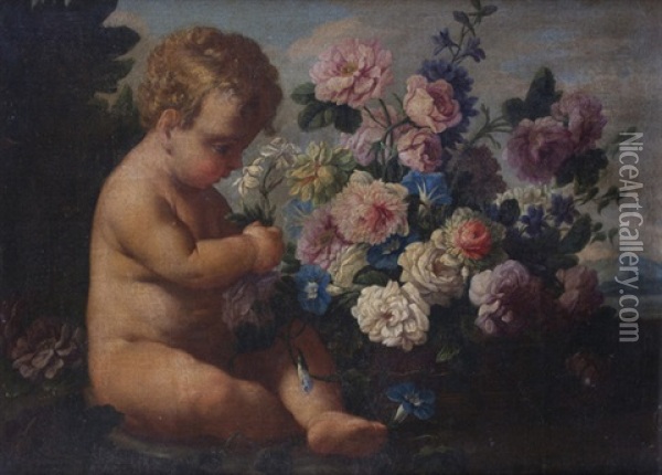 Allegoria Della Primavera (an Allegory Of Spring) Oil Painting - Francesco de Mura