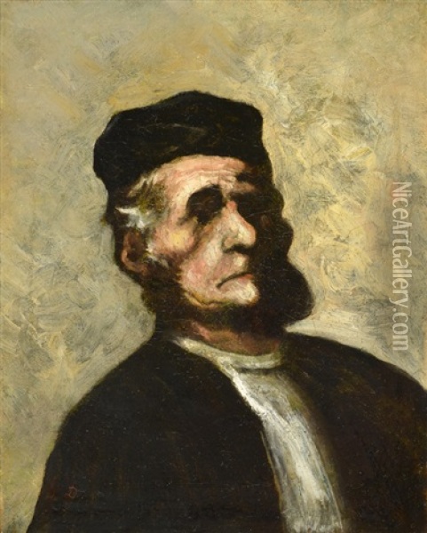 Retrato De Magistrado Oil Painting - Honore Daumier