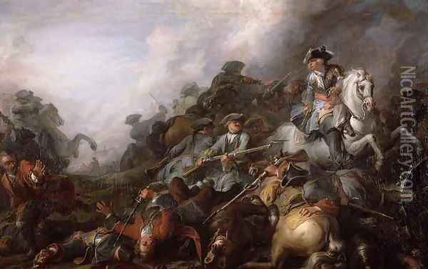 The Cavalry Charge Oil Painting - Charles Parrocel