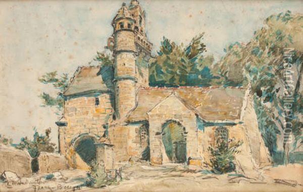 Vue D'une Chapelle Sur Les Hauteurs De Deauville Oil Painting - Frank Myers Boggs