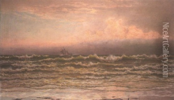 Breaking Waves Oil Painting - Walter James Shaw