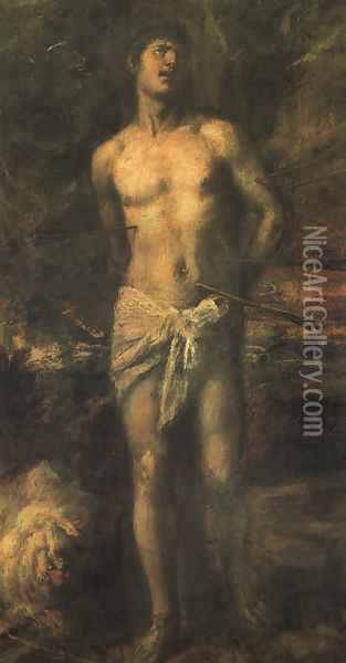 Saint Sebastian 1570 Oil Painting - Tiziano Vecellio (Titian)