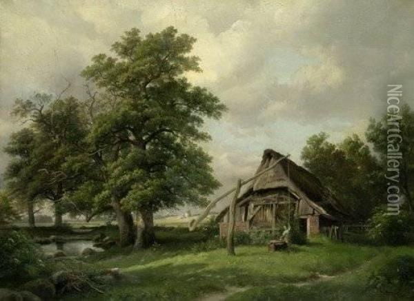Gehoft Bei Neuenburg Oil Painting - Carl Hummel