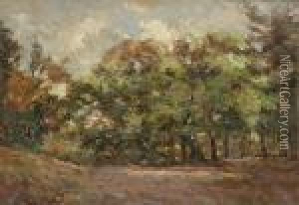 At The Fringe Of The Woods Oil Painting - Frans Courtens