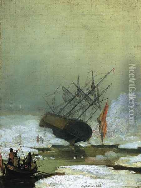 Wreck in the Sea of Ice 1798 Oil Painting - Caspar David Friedrich