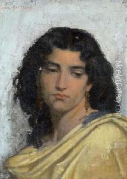 Portrait D'orientale Oil Painting - Jean Baptiste Bertrand