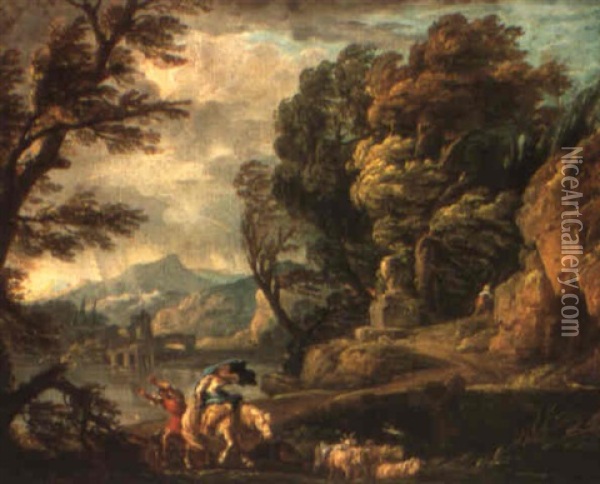 Arcadian Landscapes Oil Painting - Pieter Mulier the Younger