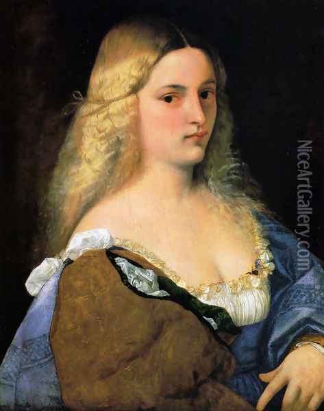 Violante (or La Bella Gatta) Oil Painting - Tiziano Vecellio (Titian)