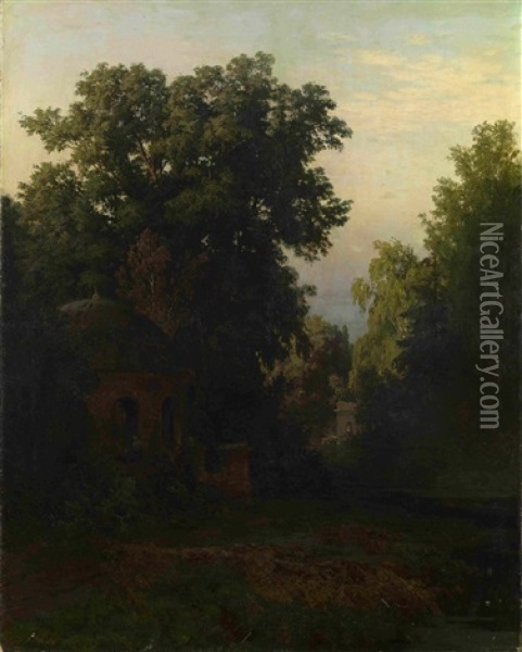 The Old Park Oil Painting - Gavril Pavlovich Kondratenko