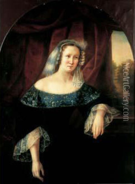 Portrait De Femme Oil Painting - Laure Blot
