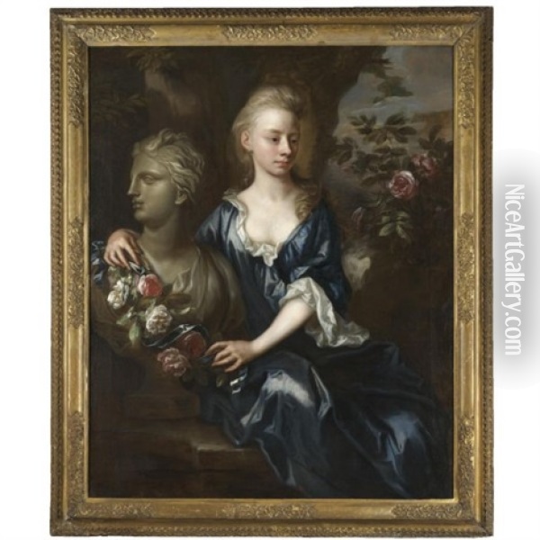 Portrait Of Isabella Willis Oil Painting - John Closterman