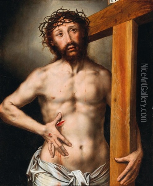 Christ Carrying The Cross Oil Painting - Jan Sanders (Jan van) Hemessen